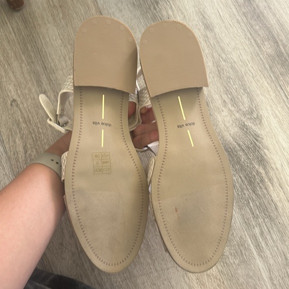Dolce Vita Cream Woven Sandals - Picture 2 of 3